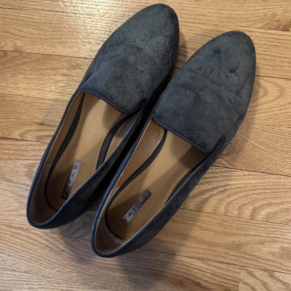 Grey slip on shoes
